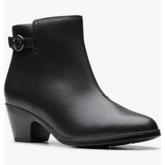 💕CLARKS💕 Emily Belle Boot ~ Black Leather 9W NWT - Picture 2 of 7